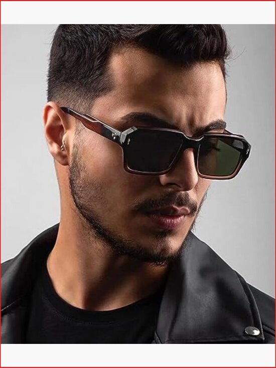 Square Frame Sunglasses UV400 Protection Unisex Rectangle Shades